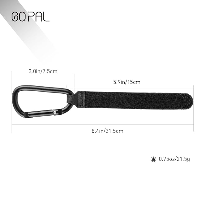6 Pack Stroller Hooks for Bags, Baby Stroller Clips and Hooks Each Hold 33 lbs, Adjustable Stroller Carabiner Clip for UPPAbaby, DOONA, Baby Jogger, Britax, ChiccoC