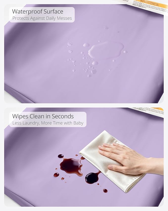 Baby Changing Pad - Vegan Leather Changing Pad, Wipeable Changing Pads, 31.5" x 16" Diaper Waterproof PU Changing Mat for Dresser Table