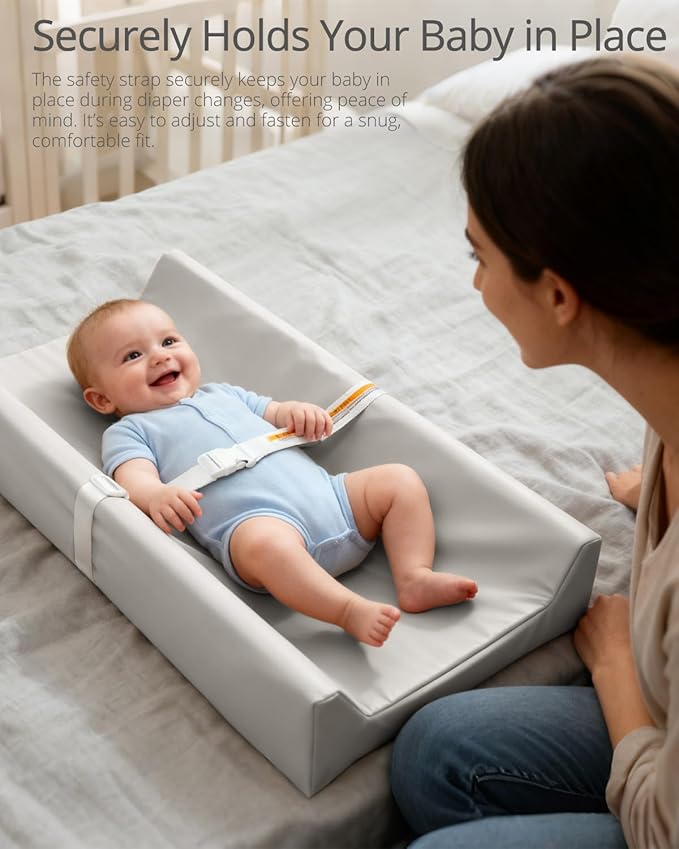 Baby Changing Pad - Vegan Leather Changing Pad, Wipeable Changing Pads, 31.5" x 16" Diaper Waterproof PU Changing Mat for Dresser Table