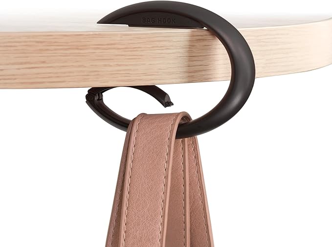 Bobino | Purse Hook | Bag Hook & Bag Holder For Table | Portable Purse Hanger | Purse Hook For Table & Purse Hook For Desk | Travel Luggage Hook | Purse Holder | Purse Accessories For Women | Charcoal