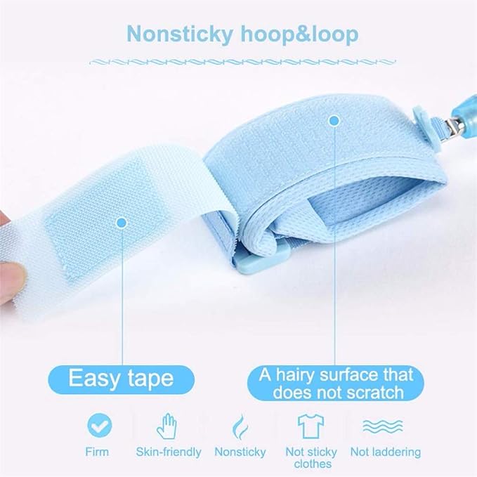 Kids Anti Lost Wrist Link, Children Wrist Traction Rope with Key Lock, Toddler Safety Harness Wrist Leash Baby Walking Wrist Strap, for Outdoor Activities, Travel & Shopping, 2 m/ 6.6 ft (Blue)
