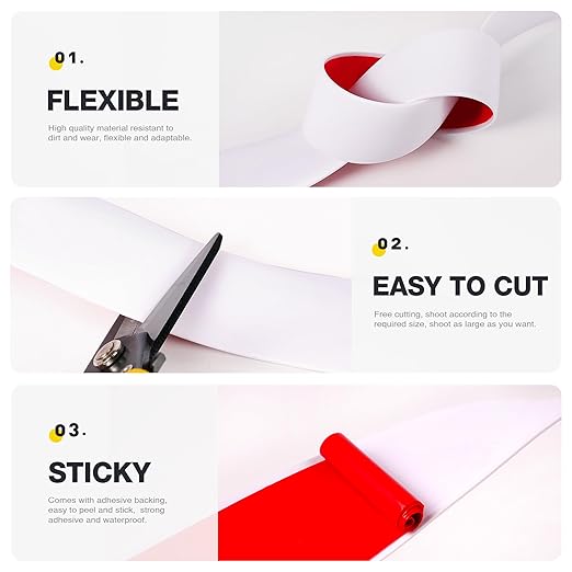 Bnell Floor Transition Strip Floor Cover Strips Self Adhesive Flooring Transitions Laminate Floor Strip Vinyl Floor Flat Divider Strip for for Joining Floor Gaps（3.28FT, 1.57in, White）