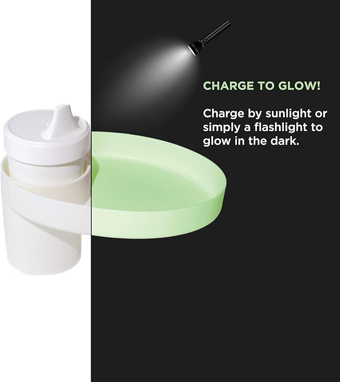Travel Tray Oval USA Made Extend Your Current Cup Holder to Hold Your Cup Plus A Tray for Snacks, Toys and Accessories. Use in a Car Seat, Booster, Stroller, Golf Cart, Outdoor Chair, Glow