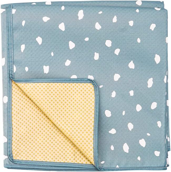 HappyFlute Splat Mat for Under High Chair/Art/Crafts/Playtime,Waterproof and Washable Splat Mat for Baby Feeding Supplies,43'x43' Square(Spot)
