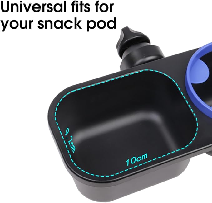 LUFFCABO Universal Snack Tray for Stroller with Stroller Cup Holder, Universal Stroller Snack Tray with Cup Holder, Stroller Tray Attachment and Stroller Accessories