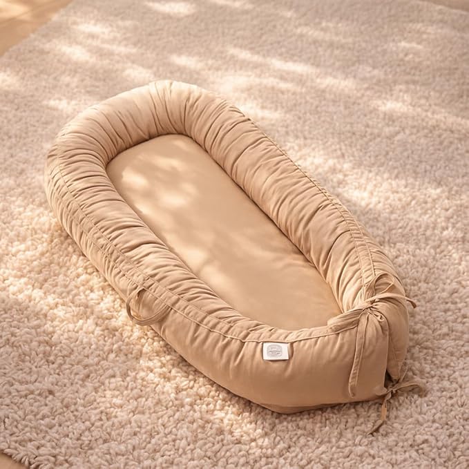 EAQ Baby Lounger, Infant Lounger for Newborn,Portable Baby Nest Cover Breathable & Soft, Newborn Essentials
