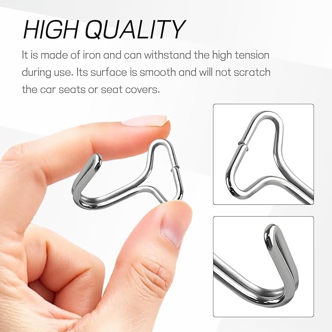 20PCS Car Seat Cover Hooks, Metal Automotive Seat Pad Fixing Hanger Locking Clip, Fixing Hook Fastener for Vehicle Seats Covers Installation Replacements, Car Accessories (0.79 Inch)