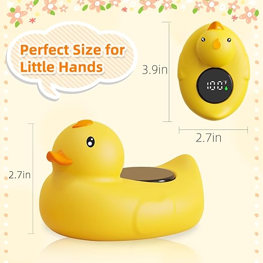 Baby Bath Tub Thermometer for Newborn - Bathtub Water Temperature Thermometer for Toddler, Safety Floating Bathing Tub Toy Newborn Bath Essentials, Gift for Mom Kid Girls Boys (Duck)