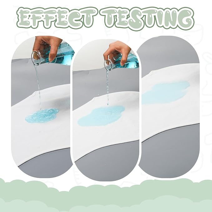 Hahafelt 3 Pcs Changing Pad Liners Fits in Peanut Shape Changing Pad Waterproof Diaper Mats Organic Cotton Peanut Mats are Warm on a Baby's Back, Washable Reusable(Bright Style,Green)
