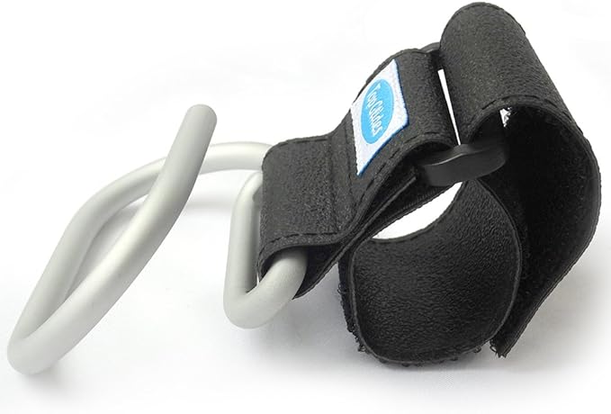 Top Glides Jumbo Swirly Hook for Strollers/Walkers, Silver/Black (Silver)