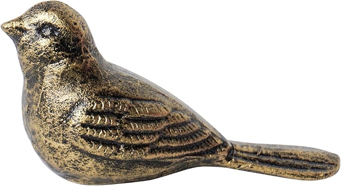Cast Iron Door Stop Heavy Door Stopper Solid Metal Wedge for Indoor Outdoor Use Cute and Durable Doorstop (Bronze Bird, 1Pack)