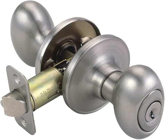 Design House 750505 Egg Keyed Entry Door Knob Satin Nickel