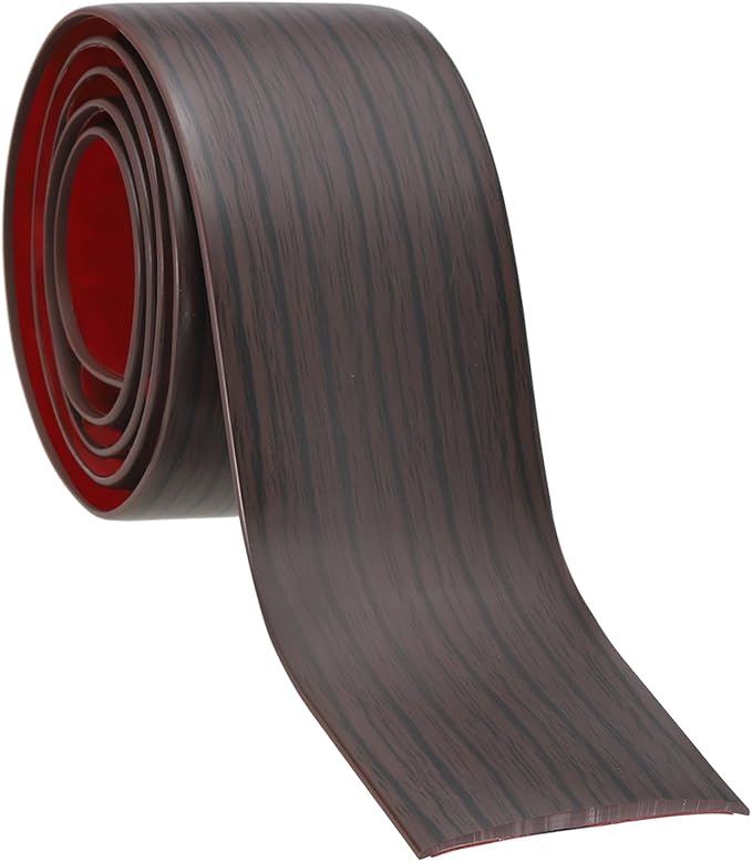 PATIKIL Self Adhesive Floor Transition Strip 1.6 in x 3.3 Ft, Vinyl Laminate Floor Flat Divider for Joining Floor Gaps Doorways Carpet Cover Floor Tiles Black Walnut