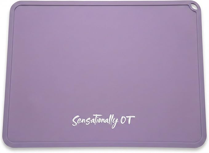 Lavender - Premium Silicone Placemat for Toddlers - Non-Slip, Easy Clean Design, Kids Placemats for Dinning Table, Portable, Perfect Mess-Free Mealtime & Playtime