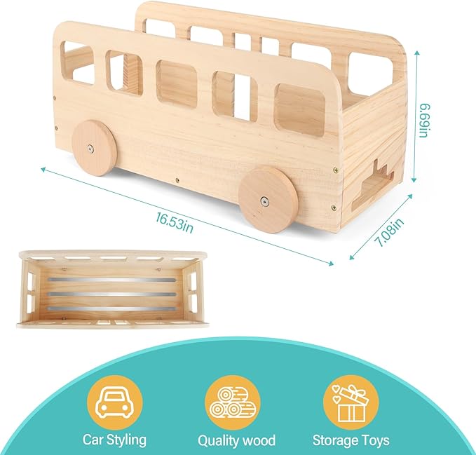 RZYLKA for Tonies Box Bus Storage Organizer Shelf, Magnetic Floating Shelves for Toniebox 1/2 Player Tonies Figures Characters for Children, Charger, Display Collection 20~30 Characters