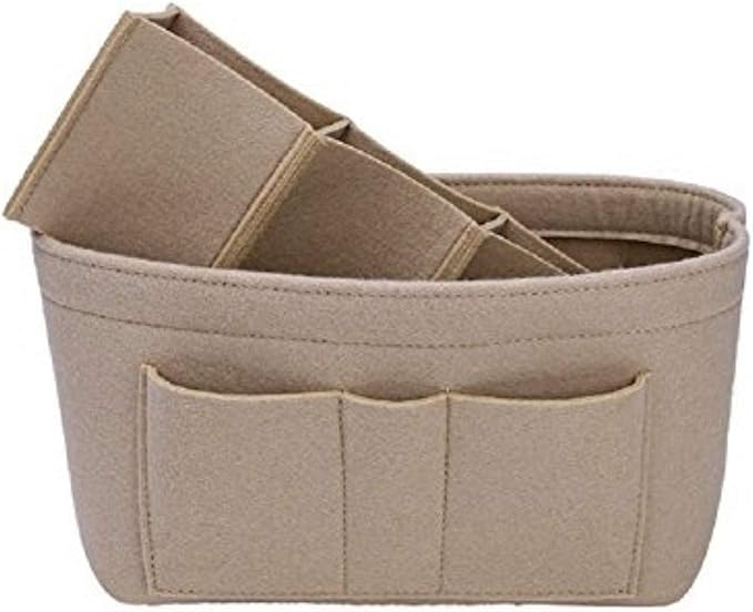 ZTUJO Purse Organizer Insert, Felt Bag Organizer For Handbag Purse Organizer,13 Colors, 6 Size (Medium, Beige)