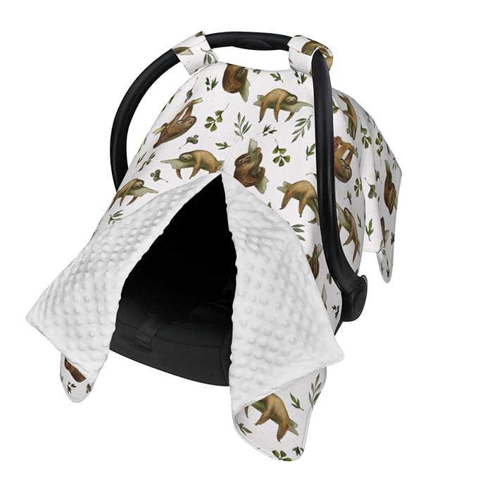 Sloth Baby Car Seat Canopy Cover, Nursing Cover for Newborn, Sloth Baby Stuff for Stroller Cover for All Seasons