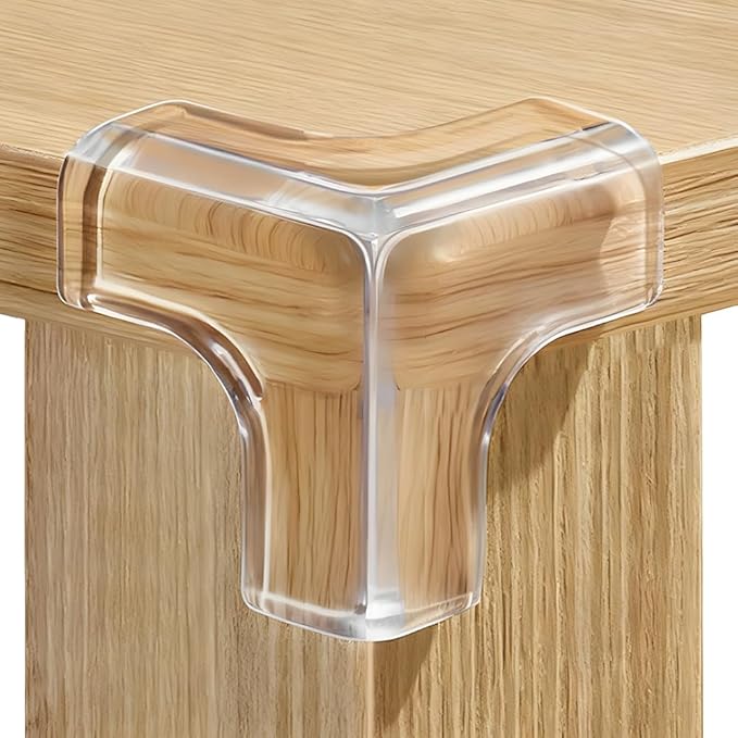 8 Pack Corner Protectors, Clear Table Corner Guards Protectors Baby Proof Furniture Corners & Edges Safety Bumpers Covers, T Shaped 1.4x1.4x1.4 in