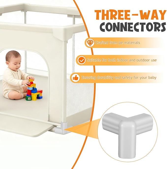 4pcs Guardrail Pvc Elbow Fitting Top Corner Joint Playpen Pvc Corner Elbow Fitting 3 Way Canopy Fitting Fittings Fittings Tent Connection Tee Light Grey Totority