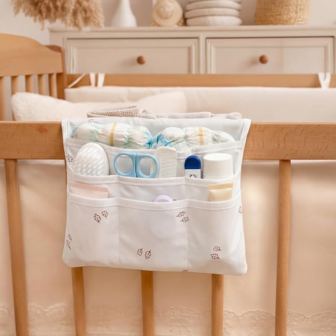 Baby Diaper Bag Organizer, Compact & Foldable Travel Organizer Pouches for Diaper Wipes and Small Essentials, Gift for Baby Shower