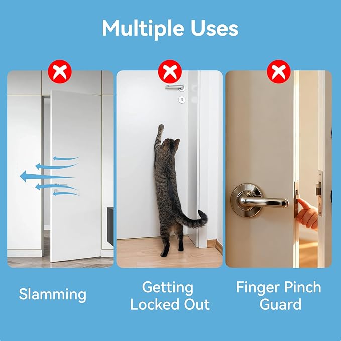 Silicone Door Pinch and Door Slam Stopper, Door Protector for Kids Finger Safety, Babyproof Doors to Avoid Pinched Fingers & Door Slamming, 1Pcs, Translucent