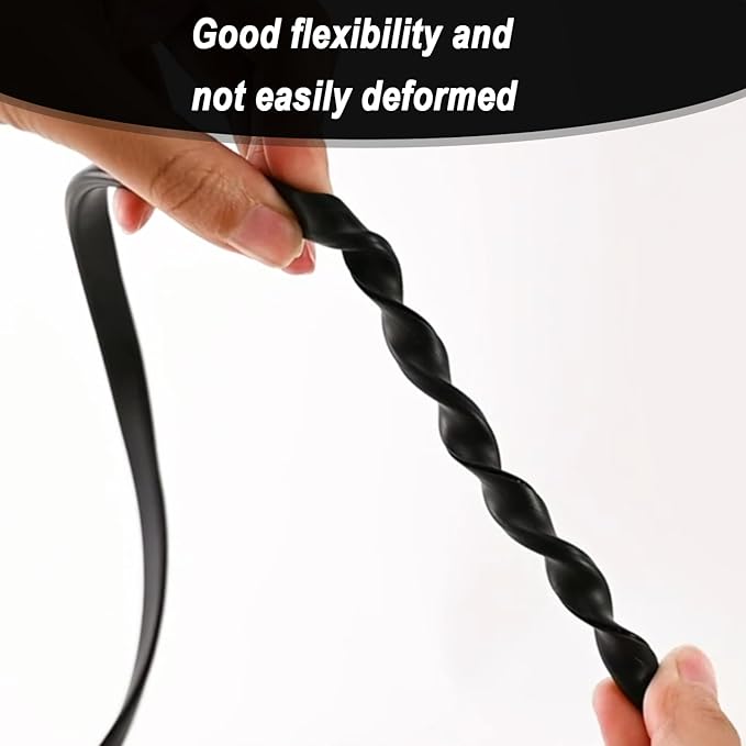 Silicone Edge Trim Self-Adhesive U Channel Silicone Edge Trim Edge Protector for Sheet Metal (Black, Fit 1/4" - L 20')