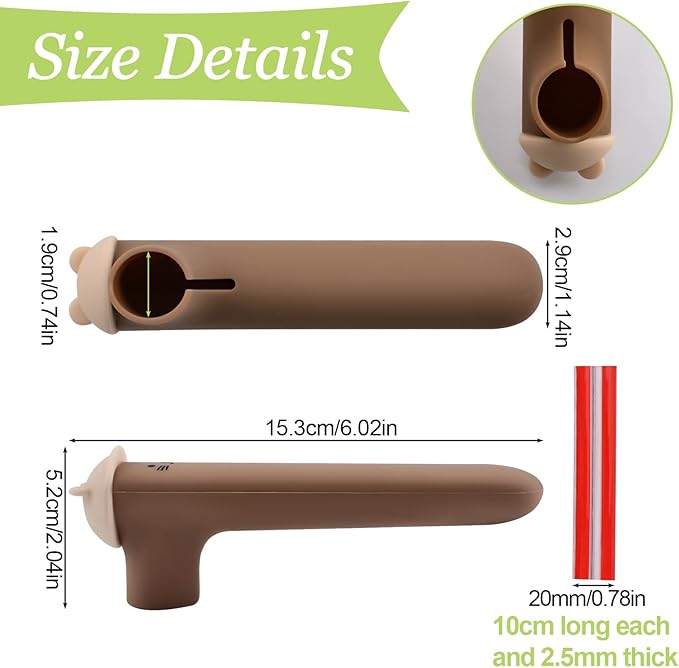 Door Handle Covers, 2Pcs Brown Silicone Door Handle Glove Covers Cat Pattern Door Knob Covers Anti-Static Safety Door Knob Protector with Clear Anti-Collision Adhesive Strip