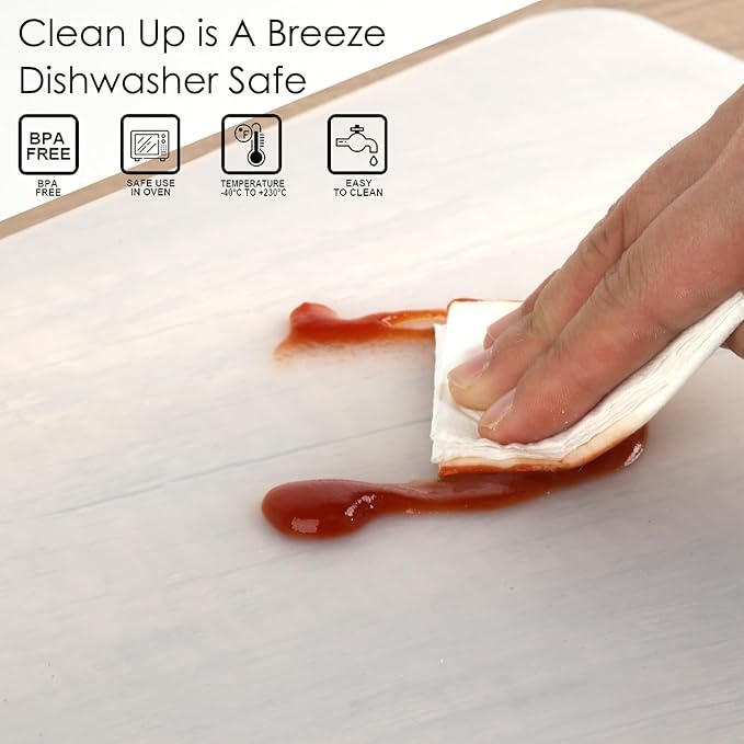 Extra Large Silicone Mat, Food-Grade Flexible Silicone Table Mats for Kids Non-Slip Placemat Waterproof Heat Insulation Countertop Protector Pastry Mat Silicone Pad, 31.5''x23.6'' Clear