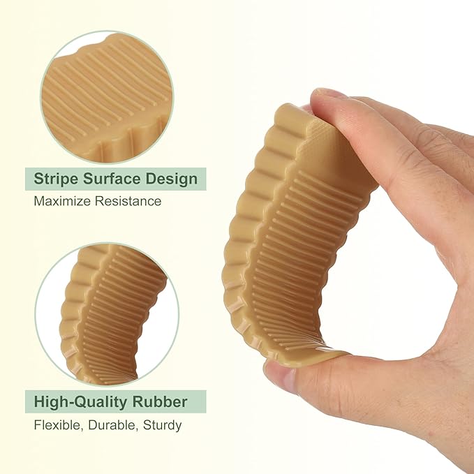 uxcell 4 Pcs Door Stoppers for Bottom of Door, 15mm/0.59 Inch Door Stops, Rubber Door Stopper Wedge Anti Slip, Window Stopper Door Stackable, Orange