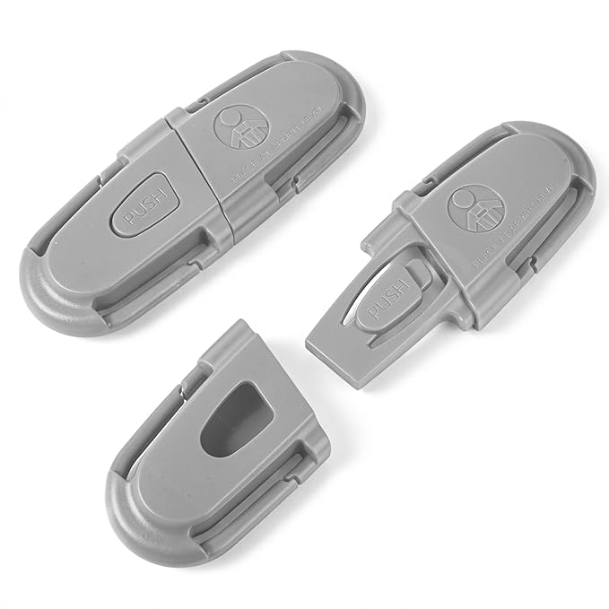 Universal Car Seat Chest Clip, Adjustable Harness Positioning Clip for Stroller and Booster Seat, Anti-Slip Shoulder Straps Holder Accessory for Parents (1 Pack, Grey)