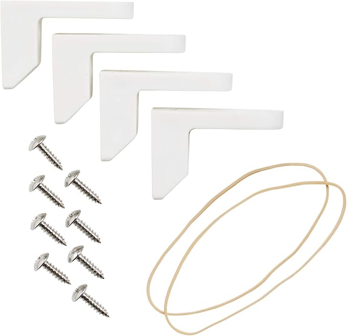 Compac Home 11220 Toilet Seat Stabilizers Safe T Bumpers, Lock Place, Keeps Children, Elderly, Disabled Safe from Slipping Off Shaking, Moving or Wobbly Toilet Seat (2 Sets), 1 Count (Pack of 2)