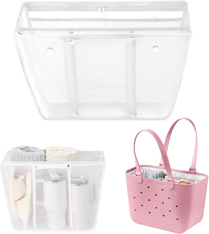 OUTXE Beach Bag Organizer Inserts Compatible with Extra Large Simple Modern Bag Accessories, Lightweight Mesh Insert Divider Pouch for XL Simple Modern Bag, Beach Tote Bag Insert for Organizing
