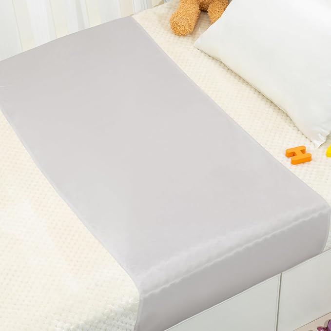 PROMEED 100% Mulberry Silk Crib Sleeve for Baby Hair Loss Prevention, Premium 23 Momme Natural Silk Bassinet Slip for Bassinets/Cradles/Cots/Cribs (Light Grey)