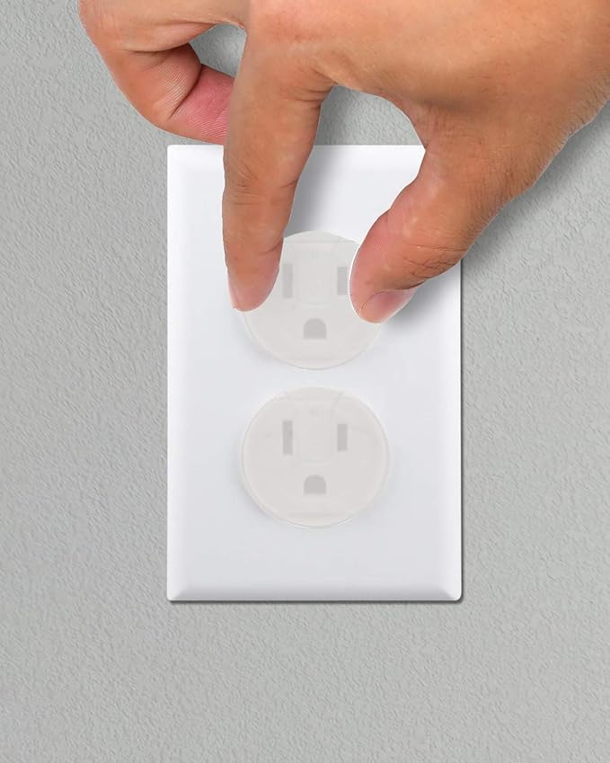 Vmaisi 38 Pieces Clear Outlet Covers Baby Proofing - Electrical Safety ChildProof Plug Protector - (Clear, 38 Pack)