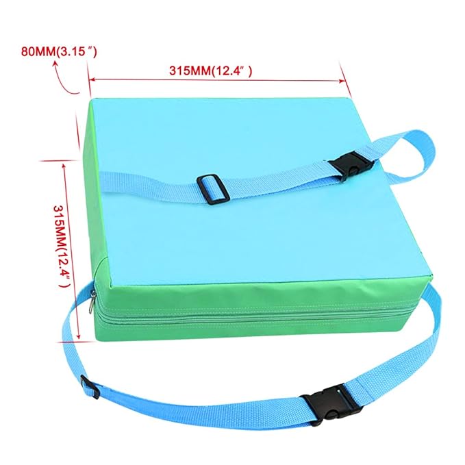 Toddler Booster Seat for Dining Table,Chair Increasing Cushion for Baby Kids,Portable Dismountable Adjustable Highchair Booster (Blue+ Green)