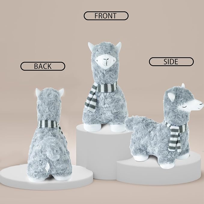 Marwood Cute Door Stopper Decorative Door Stops for Home and Office, Goat with Scarf Weighted Interior Doorstop Fabric Stuffed Animal Door Stopper Floor Decorative