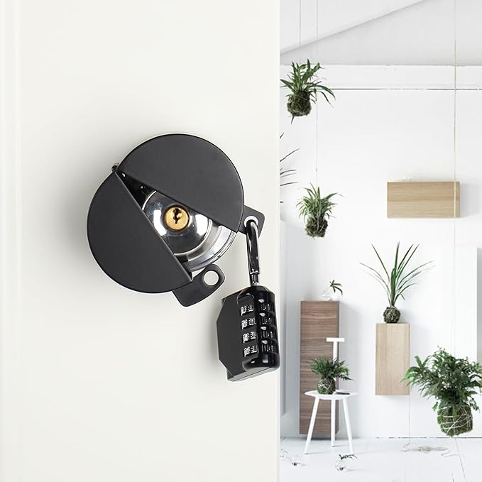Door Handle Lock, Door Knob Lock Out Device,Cover to Disable The Doorknob/Faucet/Valve, Prevents Turning of Door Knob and Access to Keyhole, Prevents Operating The Knob (Password hanging lock)
