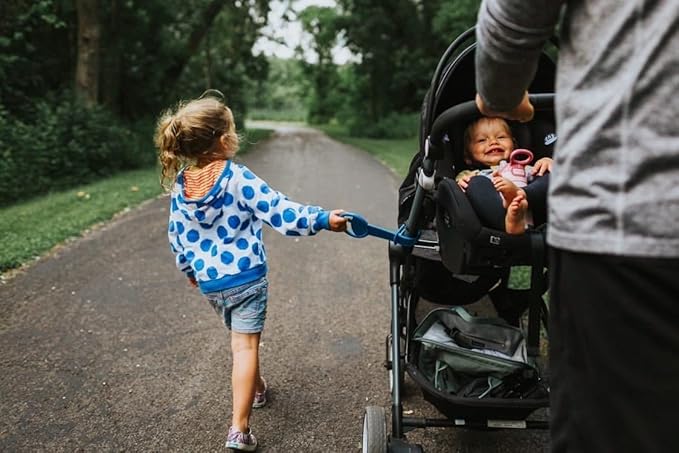 Tagalong Stroller Accessory for Child Safety | Toddler Must Have to Keep Kids Close | Toddler Travel Accessory - Links to Strollers, Backpacks, Shopping Carts - Disney Trip Essential - Galaxy Grey Tag