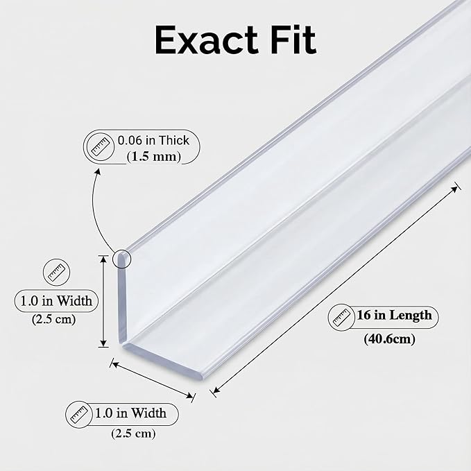 Clear Corner Protectors – Self-Adhesive Baby Proofing Safety Bumpers for Walls, Furniture, Cabinets & Desks – Freely Spliced to Meet Your Needs(12PCS, 2.5x40.6cm/1.0x16in)