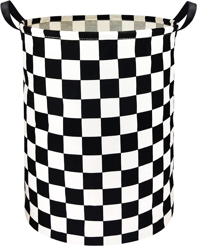 HIYAGON Boys Laundry Basket hamper Kids Hamper Car Toy Organizer Bins for Room Decor,Gift Basket for Bedroom(Racing Flag)