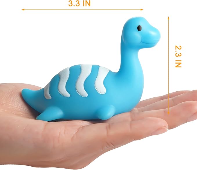 VIBOYLAR Bath Toys for Toddlers 1-3: 6 Packs Light-Up Floating Dinosaur Baby Toddler Bath Toys Set for Boys Kids Birthday Easter Christmas - Water Bathtub Shower Pool Bath Toy for Children Preschool