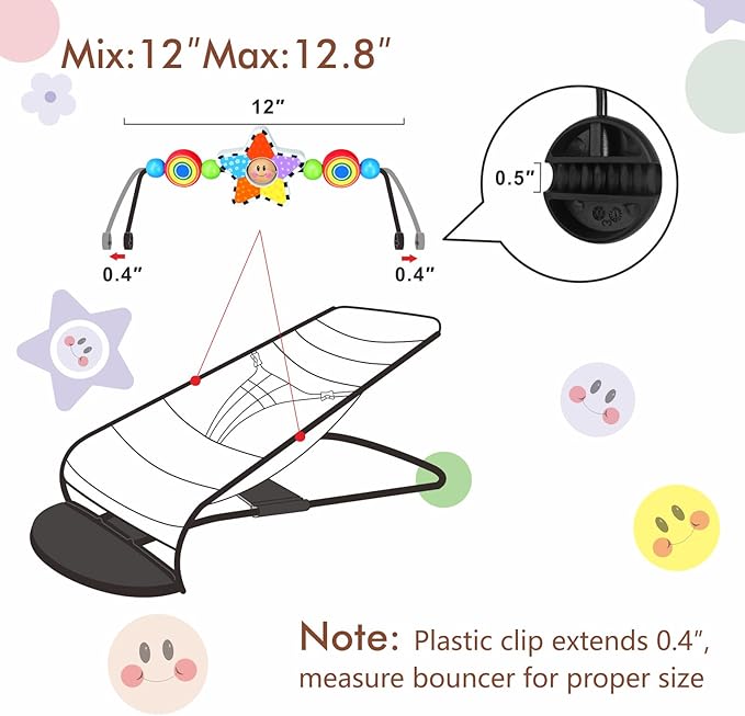 Baby Bjorn Bouncer Toy Bar, Toy for Baby Bouncer Soft & Bliss, Easy to Attach and Remove, Child-Friendly Materials, Exciting Design for Curious Babies, Pentagram