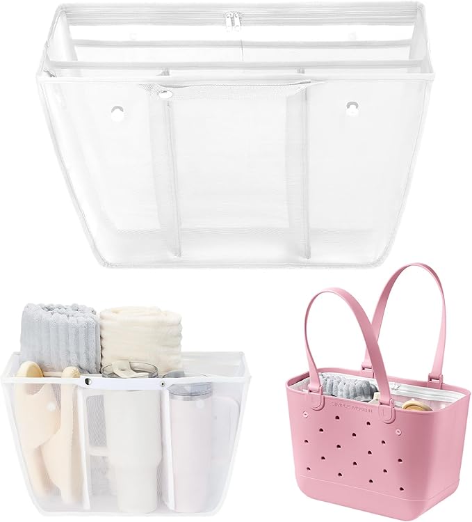 OUTXE Beach Bag Organizer Inserts Compatible with Large Simple Modern Bag Accessories, Lightweight Mesh Insert Divider Pouch for L Simple Modern Bag, Fits Travel, Pool, Boat, Sports