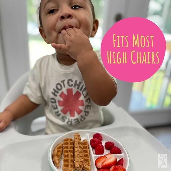 Elk and Friends Kids 7.8” Porcelain Divided Plates with Silicone Sleeves + Lids | Suitable for Babies/Kids/Toddlers | Microwave & Dishwasher Safe | Non Slip | Snack Dishes