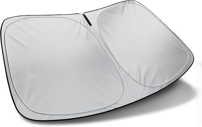 Autotech Park Foldable Sunshade Compatible with 2022-2025 Rivian R1S and R1T, UV Reflective and Easy Storage, Custom-fit Car Windshield Sun Shade