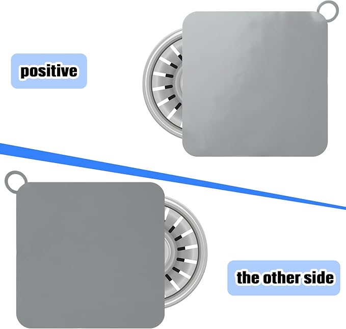 Yinkin 6 Pcs Drain Covers to Keep Bugs Out Silicone Shower Floor Tub Stoppers Bathtub Drain Stoppers Sewer Anti-Odor Mats Deodorizing Plugs for Bathroom(6 x 6 Inch,Square,White, Grey and Black)