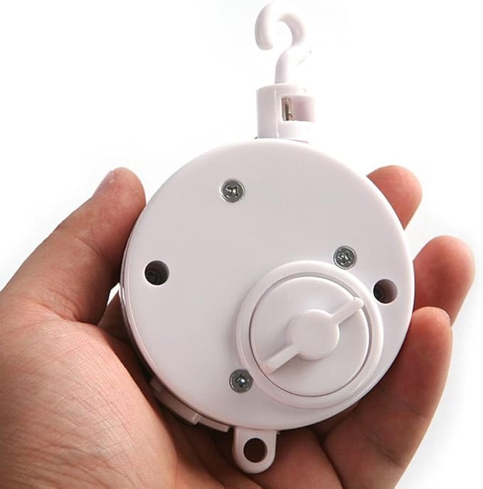 Over The Rainbow Baby Music Box, Rotary Mobile Crib Bed Bell Windup Musical Gift with Rotating Hook for Babies Boy Girl Kids Children