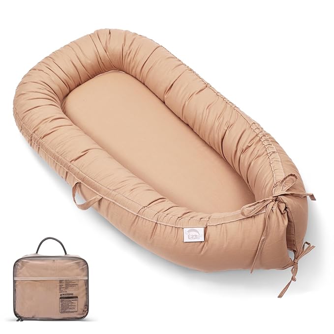 EAQ Baby Lounger, Infant Lounger for Newborn,Portable Baby Nest Cover Breathable & Soft, Newborn Essentials