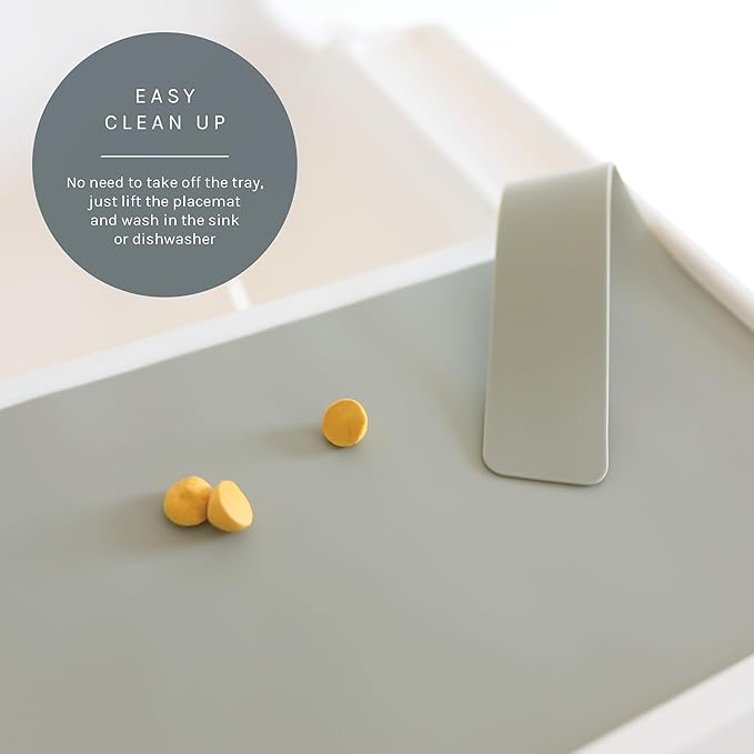 Yeah Baby Goods Placemats Compatiblewith IKEA Antilop High Chair (Desert Sage) - Slip-Resistant & Food-Grade Silicone High Chair Mat for High Chair Tray - Easy Clean High Chair Accessory