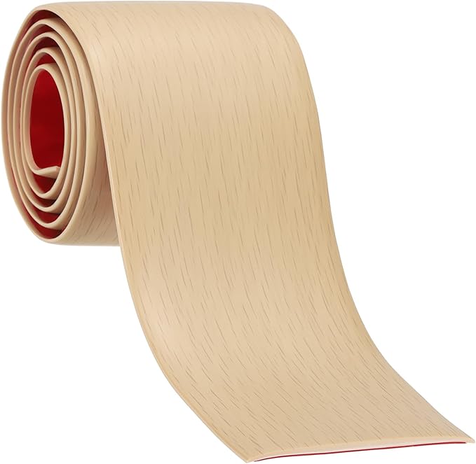 PATIKIL Self Adhesive Floor Transition Strip 10 ft x 3" Vinyl Flat Divider Flooring for Joining Floor Gaps Carpet Transition Floor Tiles, Maple Wood